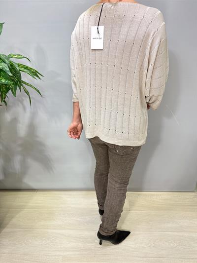 9966 Italyan Triko Bluz Taş