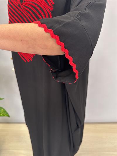 MNS 9988 PAMUKLU VİSKON ELBİSE SİYAH 