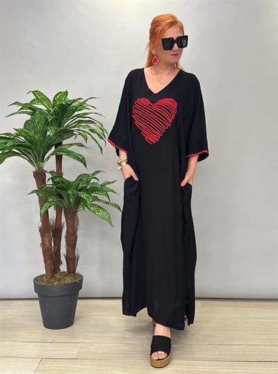 MNS 9988 PAMUKLU VİSKON ELBİSE SİYAH 