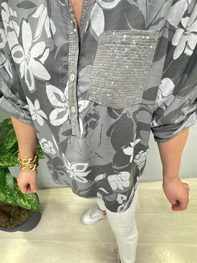 BLZ 7565 İTALYAN BLUZ GRİ