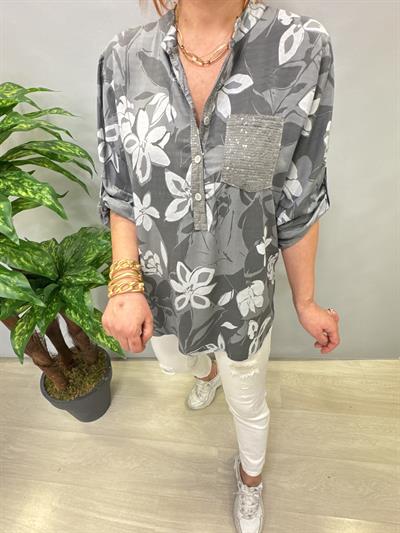 BLZ 7565 İTALYAN BLUZ GRİ