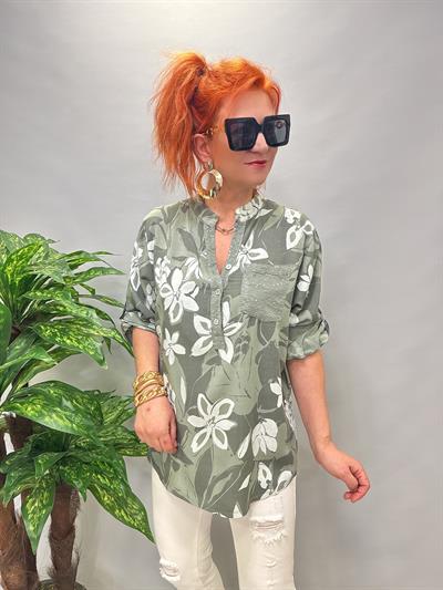 BLZ 7565 İTALYAN BLUZ HAKİ YEŞİL