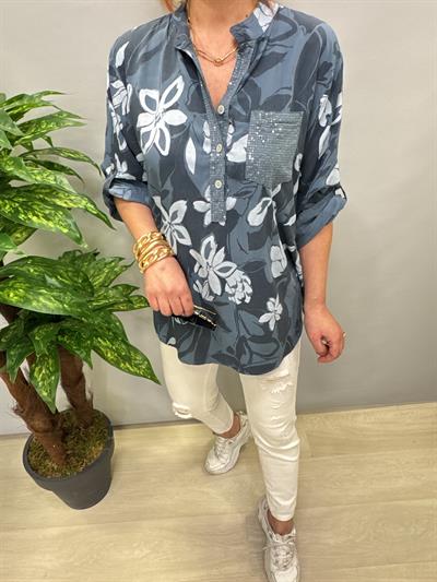 BLZ 7565 İTALYAN BLUZ MAVİ