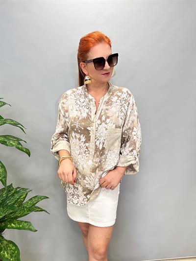 BLZ 8078 PAMUKLU İTALYAN BLUZ TAŞ