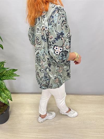 BLZ 8080 PAMUKLU İTALYAN BLUZ HAKİ YEŞİL