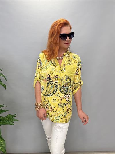 BLZ 8080 PAMUKLU İTALYAN BLUZ SARI