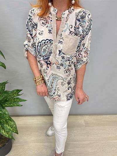 BLZ 8080 PAMUKLU İTALYAN BLUZ TAŞ