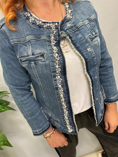 D 4391 KISA KOL TAŞ DETAY LİKRALI  ORJ MARKA KOT CEKET 