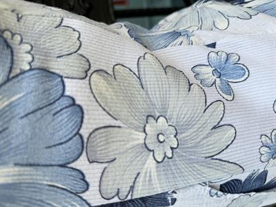 D021 PREMIUM İTALYAN PAMUK KETEN ÇİÇEK DESEN ELBİSE BEYAZ boyum 1.64