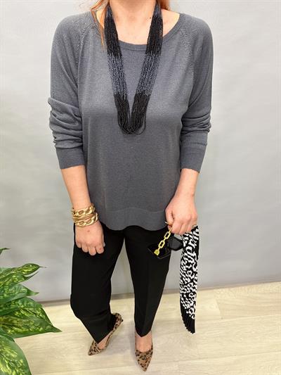 DLV 10557 DİLVİN İNCE TRİKO GRİ