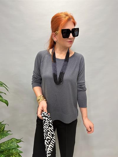 DLV 10557 DİLVİN İNCE TRİKO GRİ