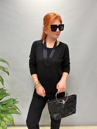 DLV 10557 DİLVİN İNCE TRİKO SİYAH