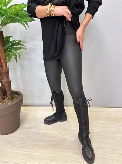 DR 4000 Mat Deri Tayt Siyah