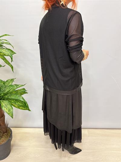 DR 8024 Deri görünüm Detaylı File Bluz