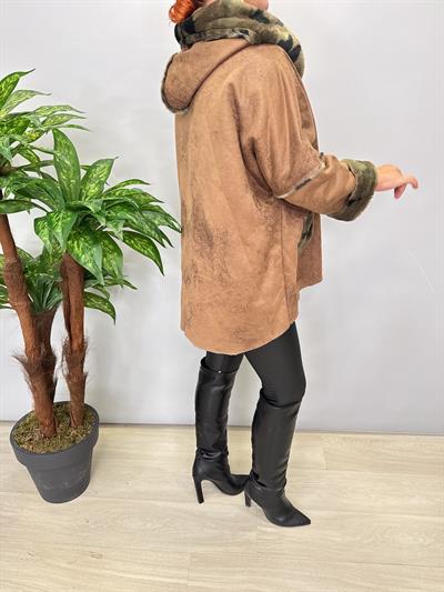 KBN 1830 Italyan Fermuarlı Özel Premium Doku İçi Kürklü Kahve