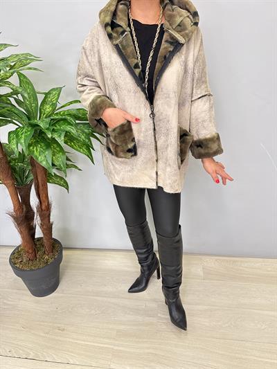 KBN 1830 Italyan Fermuarlı Özel Premium Doku İçi Kürklü Taş