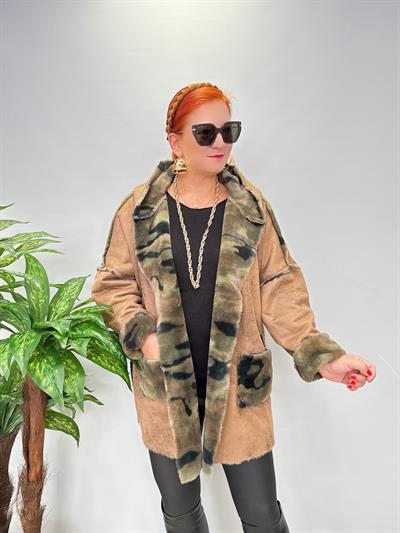 KBN 1831 Italyan Fermuarsız Çift Taraflı Özel Premium Doku İçi Kürklü Kahve