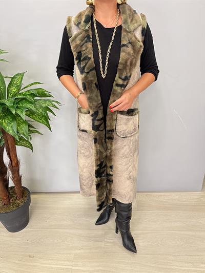 KBN 1832 Italyan Özel Premium Doku İçi Kürklü Taş Yelek