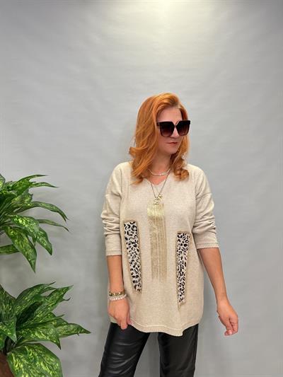 MNS 0015 V YAKA VARAK DETAY TRİKO TAŞ