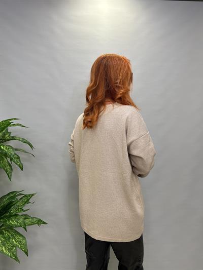 MNS 0015 V YAKA VARAK DETAY TRİKO TAŞ