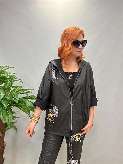 MNS 01017 İTALYAN PAYET DETAY DERİ CEKET SİYAH 38/46 ARASI UYGUNDUR