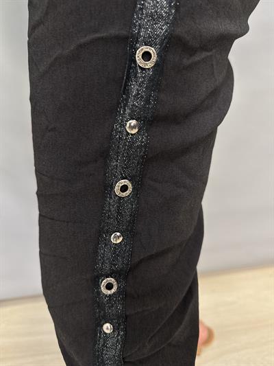 MNS 0323 İTALYAN KUŞ GÖZÜ PANTOLON SİYAH 38-48 BEDENE UYGUNDUR