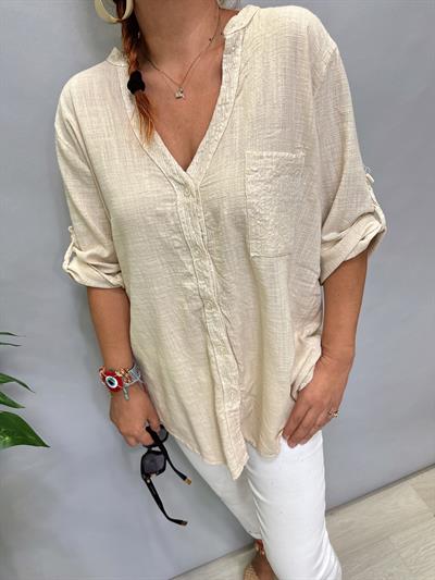 MNS 0330 PAYET  DETAY  PAMUKLU GÖMLEK  46 BEDENE KADAR  UYUMLUDUR  TAŞ