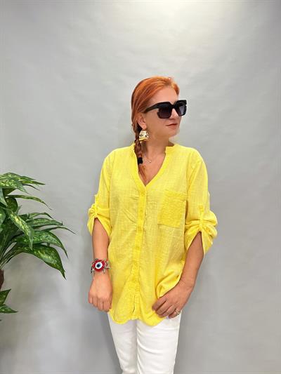 MNS 0330 PAYET  DETAY  PAMUKLU GÖMLEK  46 BEDENE KADAR  UYUMLUDUR  SARI