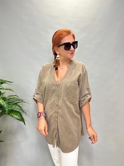 MNS 0330 PAYET  DETAY  PAMUKLU GÖMLEK  46 BEDENE KADAR  UYUMLUDUR  VİZON 