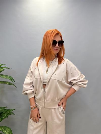 MNS 0518 İTALYANTAŞ DETAY  ULTRA MODAL CEKET TAŞ