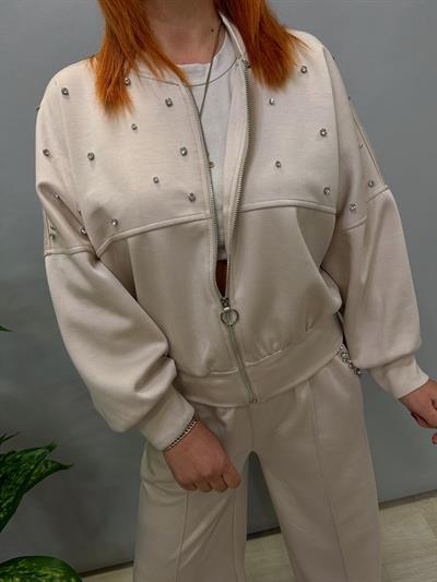 MNS 0518 İTALYANTAŞ DETAY  ULTRA MODAL CEKET TAŞ