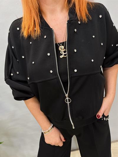 MNS 0518 İTALYANTAŞ DETAY ULTRA MODAL CEKET SİYAH