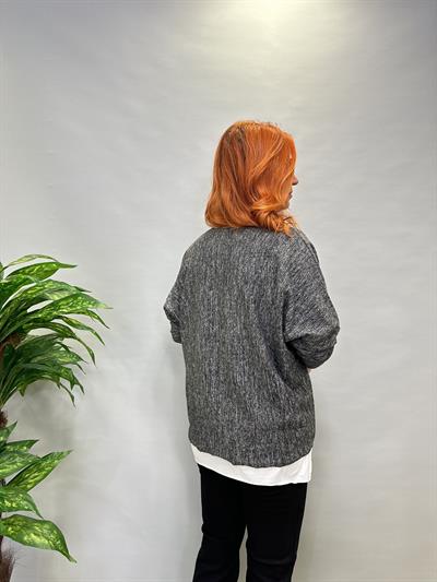 MNS 055 V YAKA YUMOŞ BLUZ ATLET DAHİL ANTRASİT   46 BEDENE KADAR UYGUNDUR 