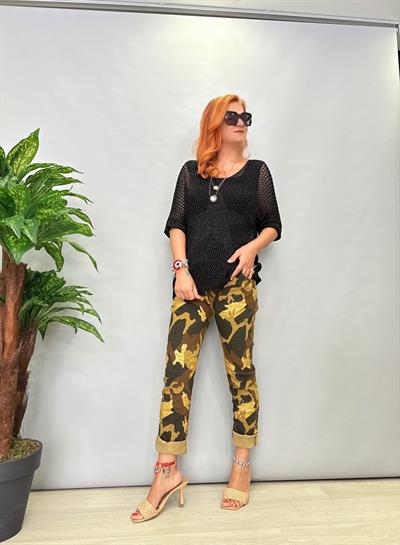 MNS 1017 İTALYAN VARAK DETAY LİKRALI PANTOLON 38/44 BEDENE UYUMLUDUR HAKİ boyum 1.64