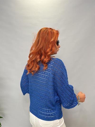 MNS 11068 KOL DETAY SİMLİ FİLE BLUZ  42 BEDENE KADAR UYUMLUDUR  SAKS