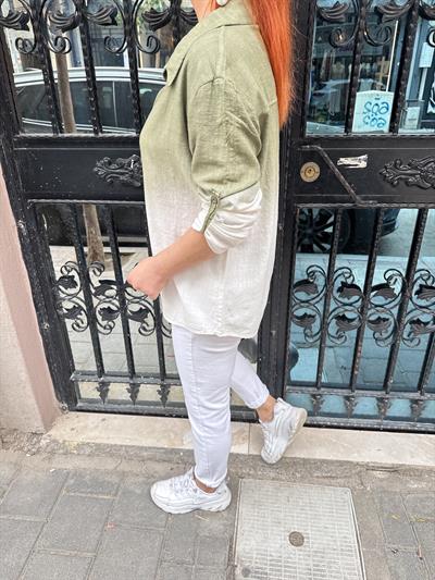 MNS 1120 PAMUKLU GÖMLEK BLUZ HAKİ