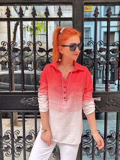 MNS 1120 PAMUKLU GÖMLEK BLUZ YAVRUAĞZI TONU