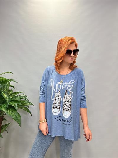 MNS 1456 İTALYAN YUMUŞAK TRİKO MAVİ 40/48 BEDENARASI UYGUNDUR