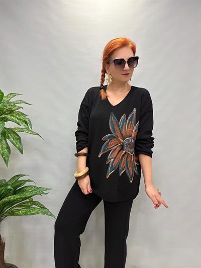 MNS 20255 TASARIM DETAY TRİKO SİYAH (TAKIM DEĞİLDİR)