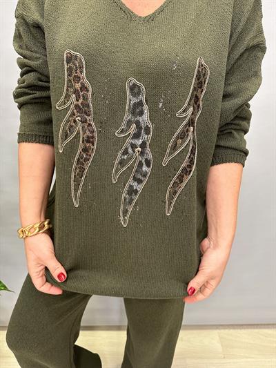 MNS 20255 TASARIM DETAY TRİKO YEŞİL (TAKIM DEĞİLDİR)