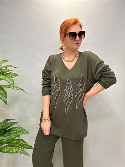 MNS 20255 TASARIM DETAY TRİKO YEŞİL (TAKIM DEĞİLDİR)