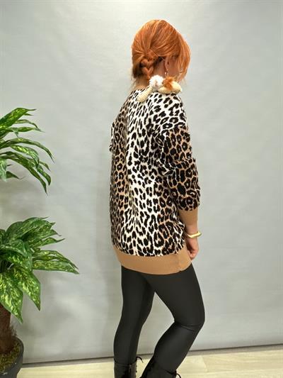 MNS 21116 LEOPAR TRİKO KAZAK TAŞ