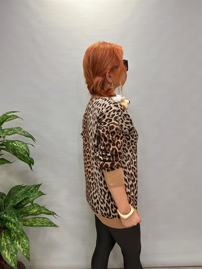MNS 21116 LEOPAR TRİKO KAZAK VİZON 