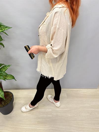 MNS 2511 PAMUKLU TASARIM GÖMLEK TAŞ