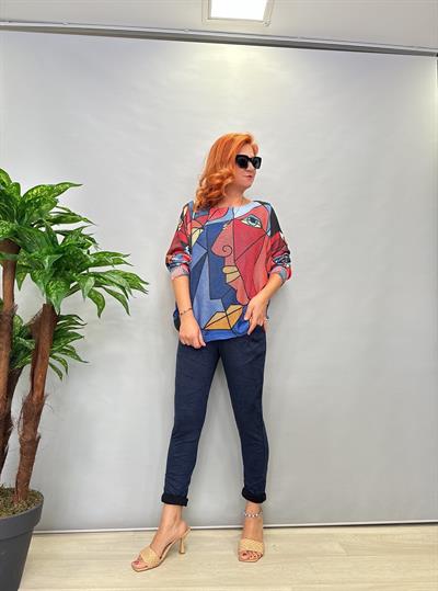 MNS 2526 İTALYAN PİCASSO MERSERİZE  KIRMIZI  44 BEDENE KADAR UYUMLU