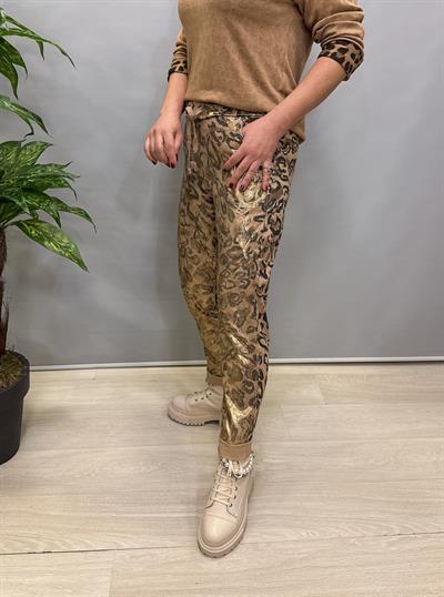MNS 2819 İTALYAN LEOPAR PANTOLON GOLD 38-46 ARASI İÇİN UYGUNDUR