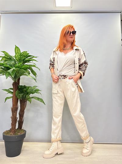 MNS 29150 İTALYAN ESNEK NUBUK PANTOLON TAŞ