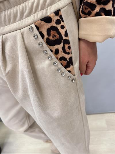 MNS 29150 İTALYAN ESNEK NUBUK PANTOLON TAŞ