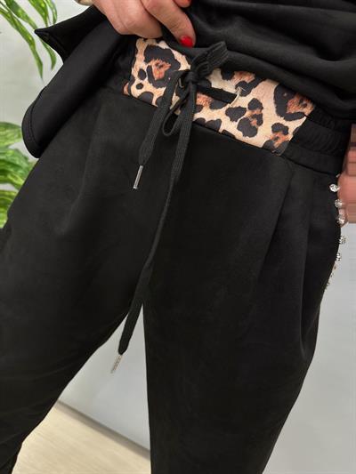 MNS 29150 İTALYAN ESNEK NUBUK PANTOLON SİYAH