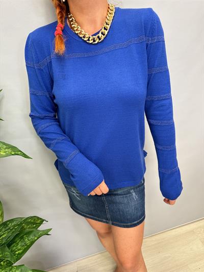 MNS 31048 ŞERİT SİM DETAY SOFT TOUCH BLUZ 42 BEDENE KADAR UYUMLUDUR SAKS